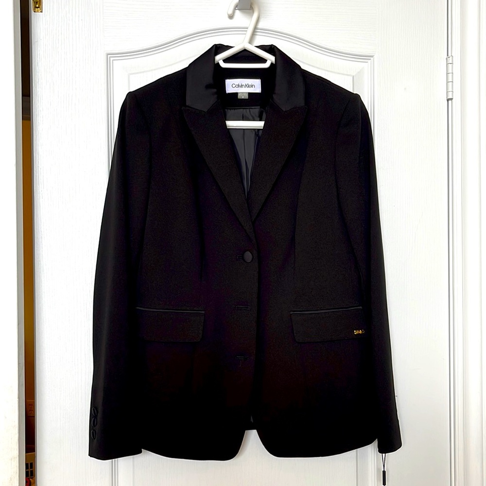 CALVIN KLEIN black jacket sz 8 NWT